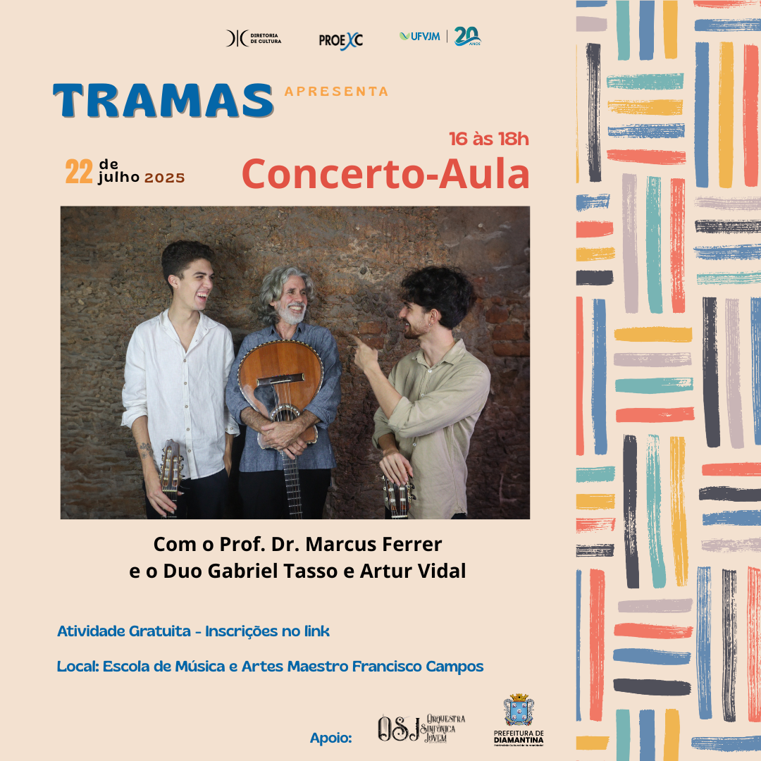Concerto aula com o professor Marcus Ferrer e Duo Gabriel Tasso e Artur Vidal